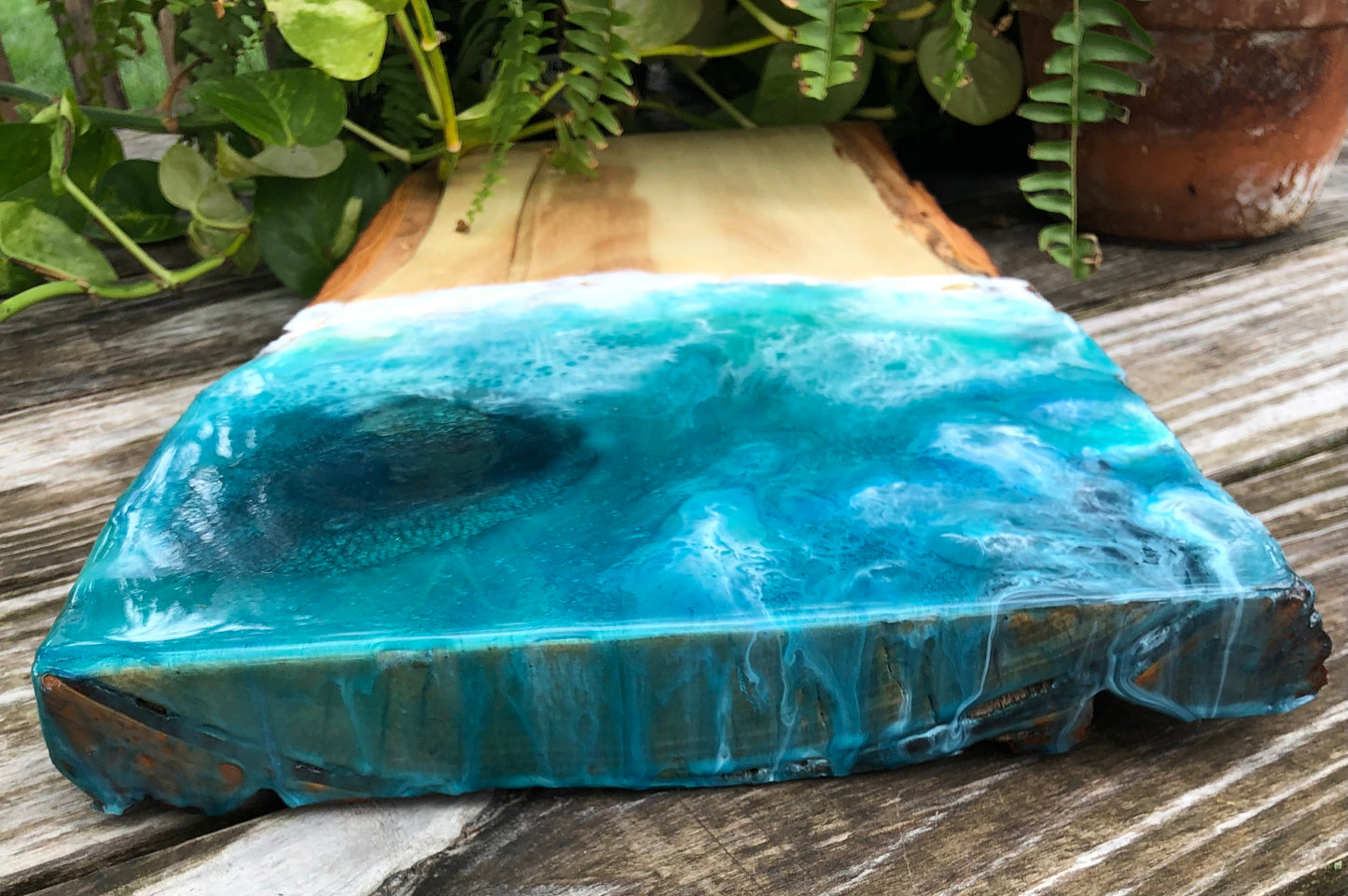 ***SOLD***Stunning Blue Hole Charcuterie Board