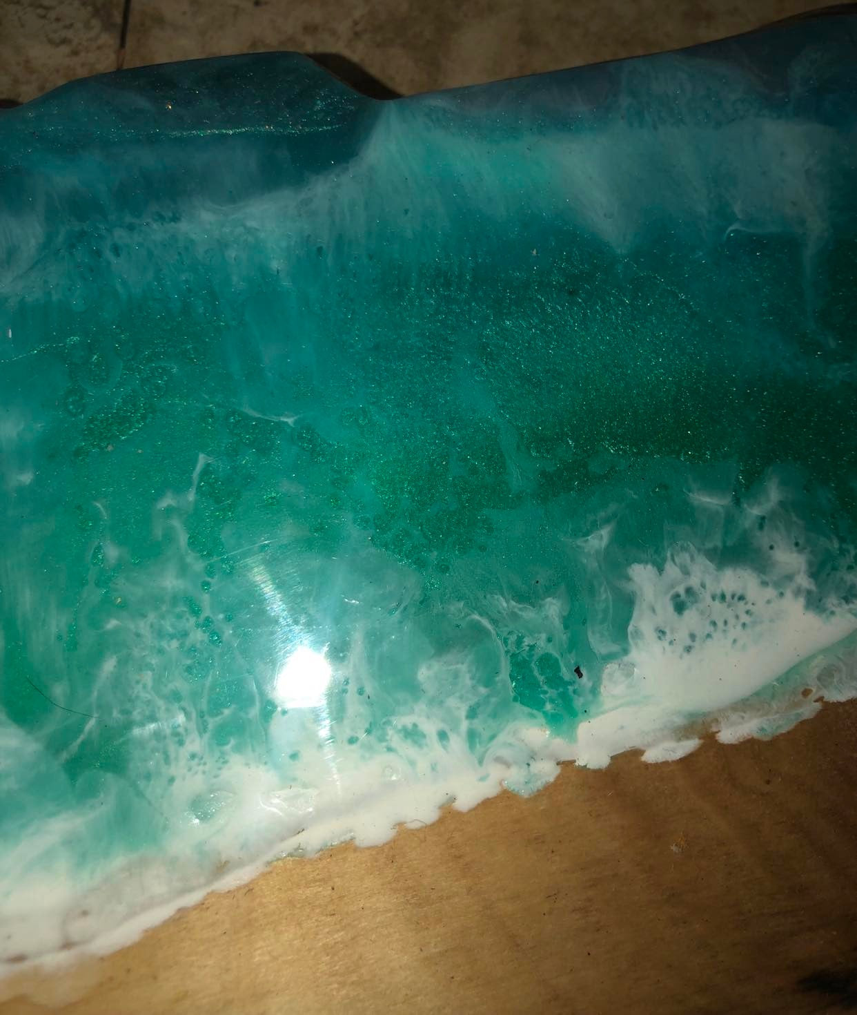 ****SOLD!!!!!!!! Large Beach Board Epoxy Art Charcuterie/Serving Board