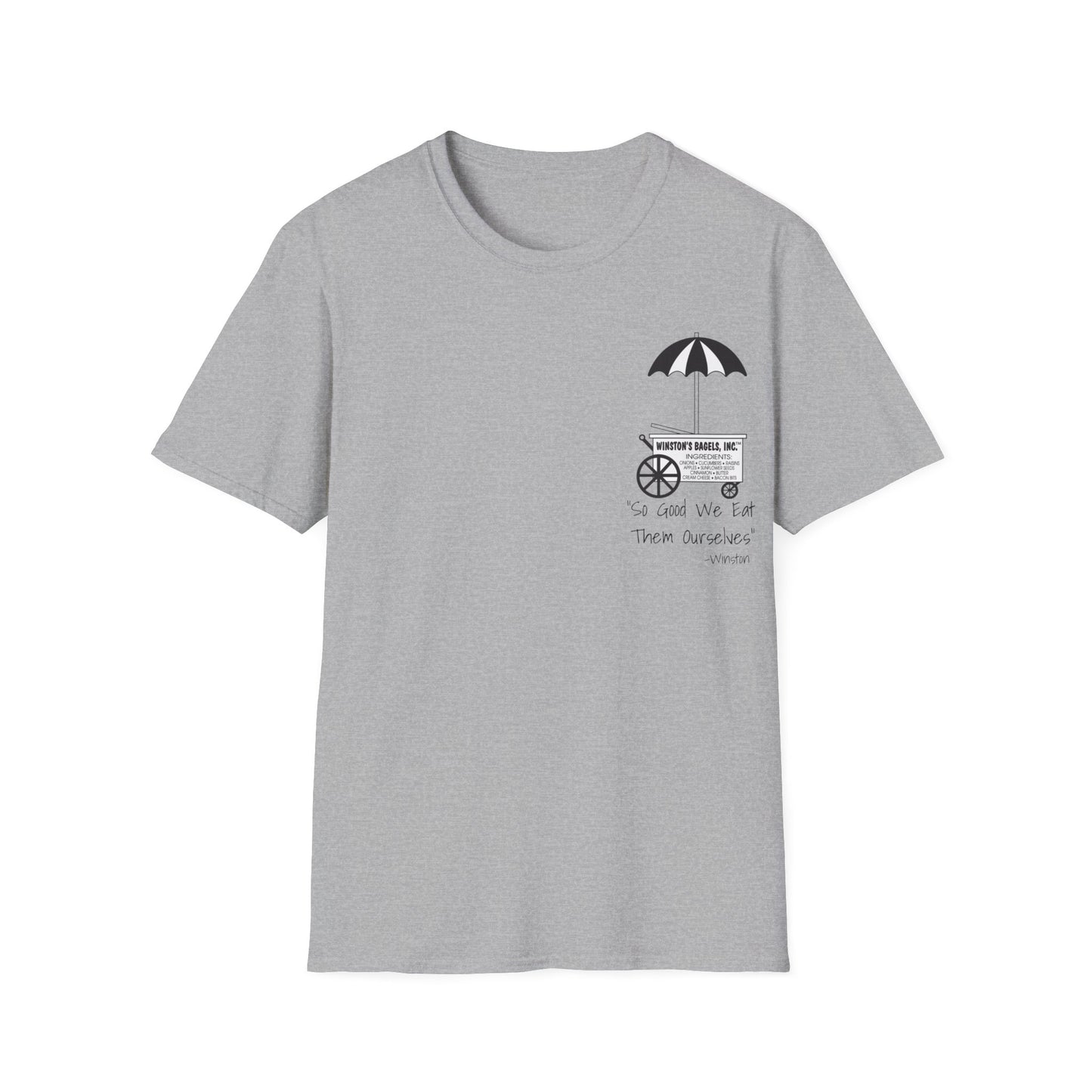 Winston’s Bagels 2 Sided Old & New Unisex Softstyle T-Shirt