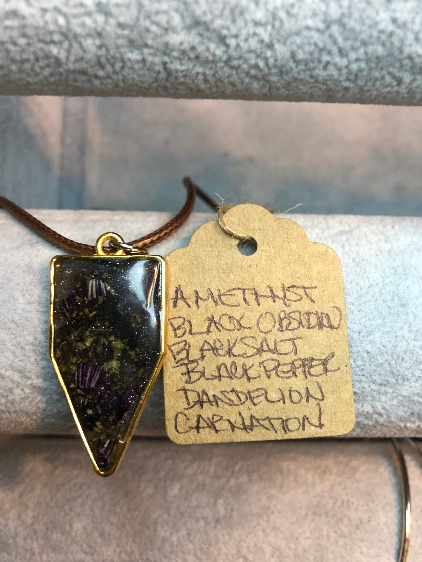 Amethyst and Black Obsidian Necklace Jewelry
