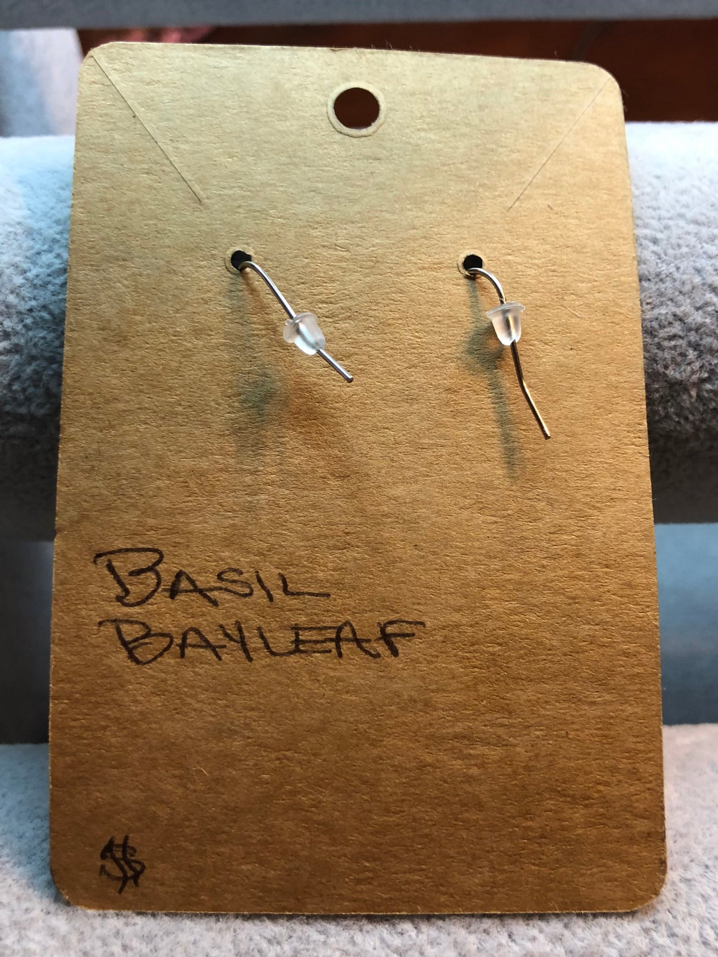 Bay leaf and Basil Earrings Jewelry