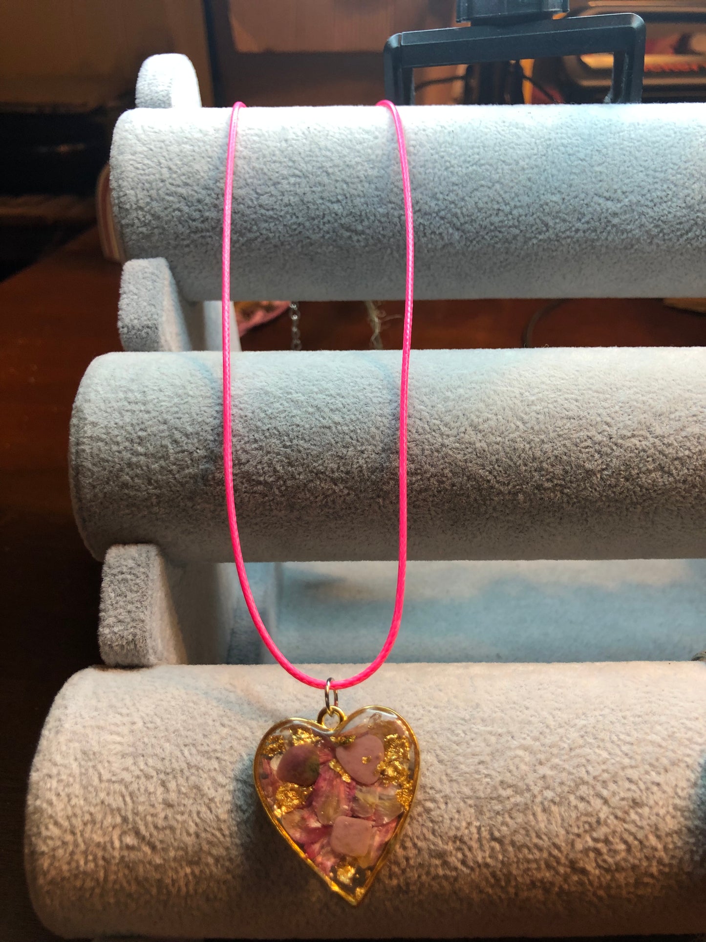 Purple Mica Stone and Rose Quartz Necklace Jewelry